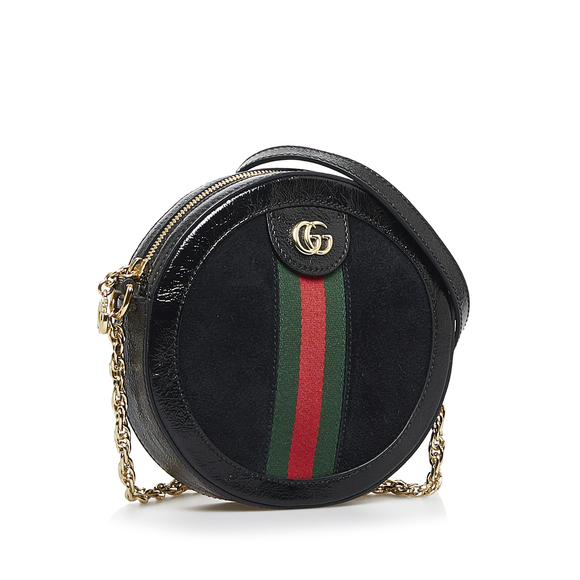 Pre-Loved Gucci Mini Suede Ophidia Round Crossbody Bag - Picture 2 of 10